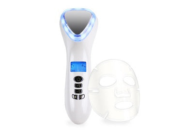 KTX-765715 Dual-Mode Ultrasonic Facial Vibration Tool with Color Light Therapy