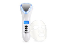 HKM-765715 Dual-Mode Ultrasonic Facial Vibration Tool with Color Light Therapy
