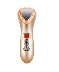 HKM-765715 Dual-Mode Ultrasonic Facial Vibration Tool with Color Light Therapy