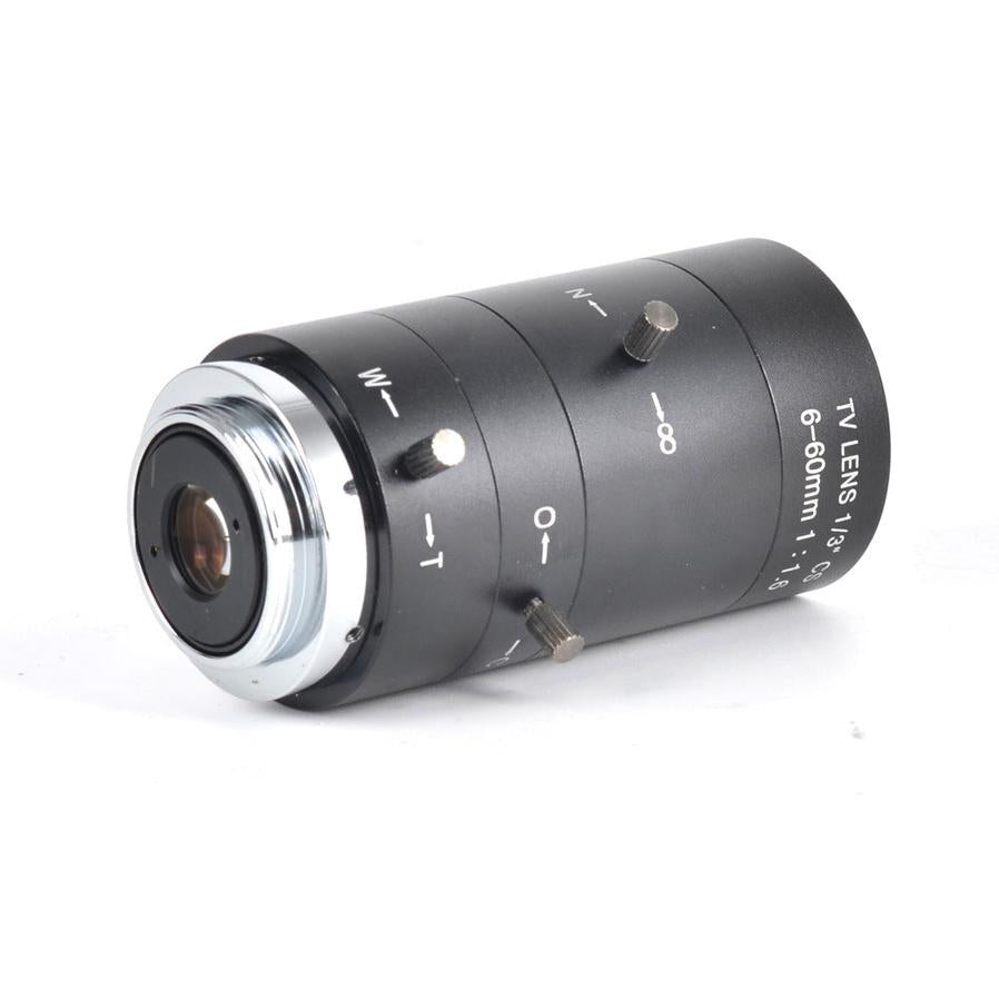 KTX-774099 Manual Aperture 6-60MM Lens for CS-Mount Cameras with 1:1.6 Aperture and 0.3M Closest Focus