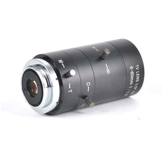 KTX-774099 Manual Aperture 6-60MM Lens for CS-Mount Cameras with 1:1.6 Aperture and 0.3M Closest Focus