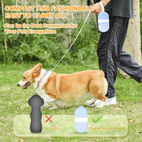 HKM-593427 Portable 2-in-1 Dog Water Bottle and Food Container with Collapsible Bowl - Ideal for Hiking and Travel
