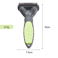 HKM-346643 Pet Hair Removal Comb for Cats and Dogs - Stainless Steel Grooming Brush in Green, Pink, and Blue