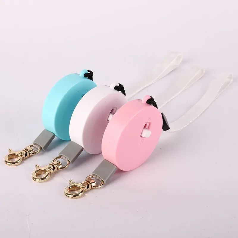 HKM-186067 Compact Automatic Retractable Mini Dog Leash - Nylon, 2m Length for Small & Medium Pets