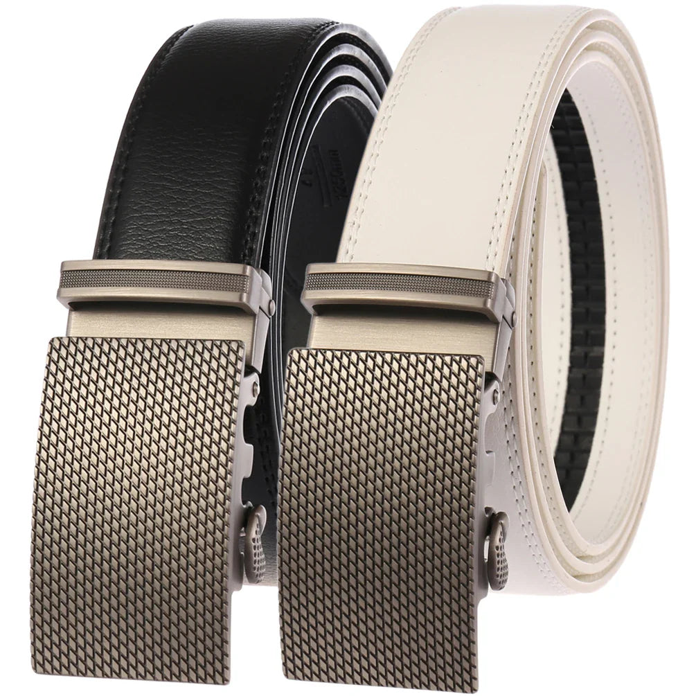 HKM-431251 Two-Layer Leather Automatic Buckle Business Casual Belt - Model LY55-0031-1
