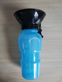 HKM-095955 Portable Pet Water Bottle with Squeeze Bowl for Travel - 20oz Capacity Ideal for Dogs and Cats