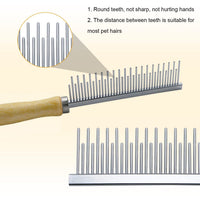 HKM-738707 Wooden Handle Pet Grooming Comb for Dogs and Cats - Safe and Effective Hair Removal Tool