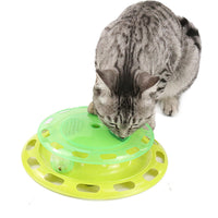 HKM-445075 Interactive Cat Toy with Bell Ball – Multifunctional Cat Turntable Puzzle for Playtime Fun