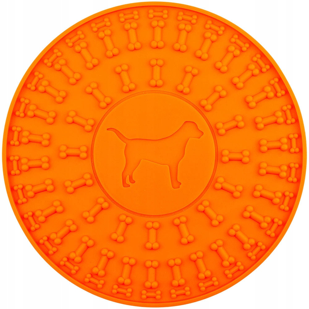 HKM-930963 Silicone Pet Licking Mat for Shower – 15cm Round Footprint, 1cm Thick