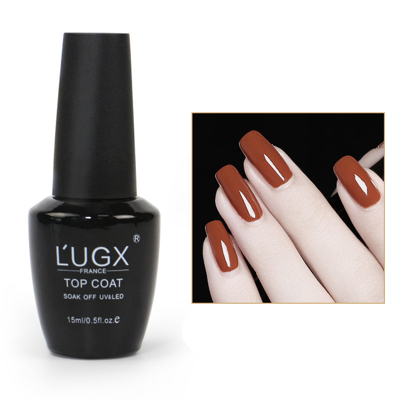 HKM-925843 Frosted Sealing Layer Color Nail Polish Glue - 15ML Small Bottles in Various Shades