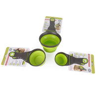 HKM-716243 3-in-1 Multi-Function Dog Food Spoon - Green and Black, Perfect for Scooping, Serving, and Sealing