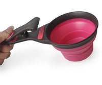 HKM-716243 3-in-1 Multi-Function Dog Food Spoon - Green and Black, Perfect for Scooping, Serving, and Sealing