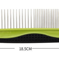HKM-555603 Double-Sided Pet Knot Comb for Cats and Dogs - TPR/PP/Stainless Steel Cleaning Tool