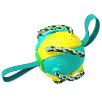 HKM-475539 Interactive Dog Football Soccer Ball - Multifunctional Training and Teething Toy, Durable Outdoor Play for Pets