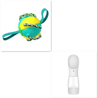 HKM-475539 Interactive Dog Football Soccer Ball - Multifunctional Training and Teething Toy, Durable Outdoor Play for Pets