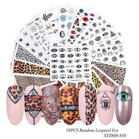 HKM-859155 Lace Flower Nail Art Sticker Set - 18 to 68 Pieces in Colorful Designs