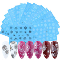 HKM-859155 Lace Flower Nail Art Sticker Set - 18 to 68 Pieces in Colorful Designs