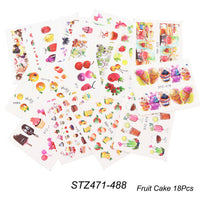 HKM-859155 Lace Flower Nail Art Sticker Set - 18 to 68 Pieces in Colorful Designs