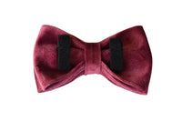 HKM-935955 Velvet Dog Collar with Double Microfiber Bowknot and Matching Leash Set
