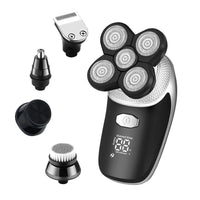 HKM-136531 Rechargeable 3D Rotary Shaver with Cleansing Brush and Grooming Attachments