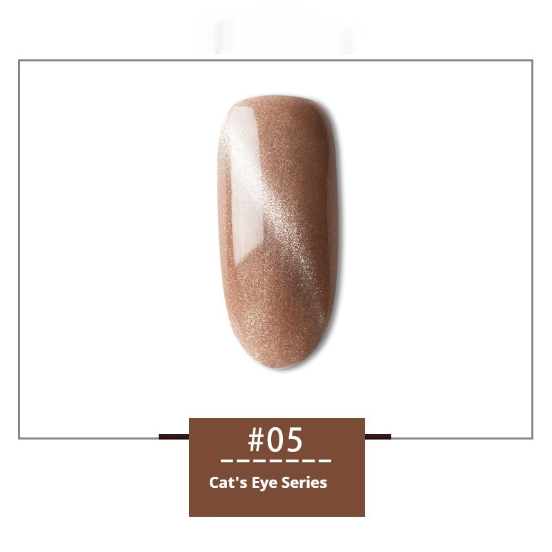 HKM-120147 Rainbow Cat Eye Nail Polish Gel - 30 Vibrant Colors, 12ml, Smudge Resistant