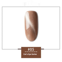HKM-120147 Rainbow Cat Eye Nail Polish Gel - 30 Vibrant Colors, 12ml, Smudge Resistant
