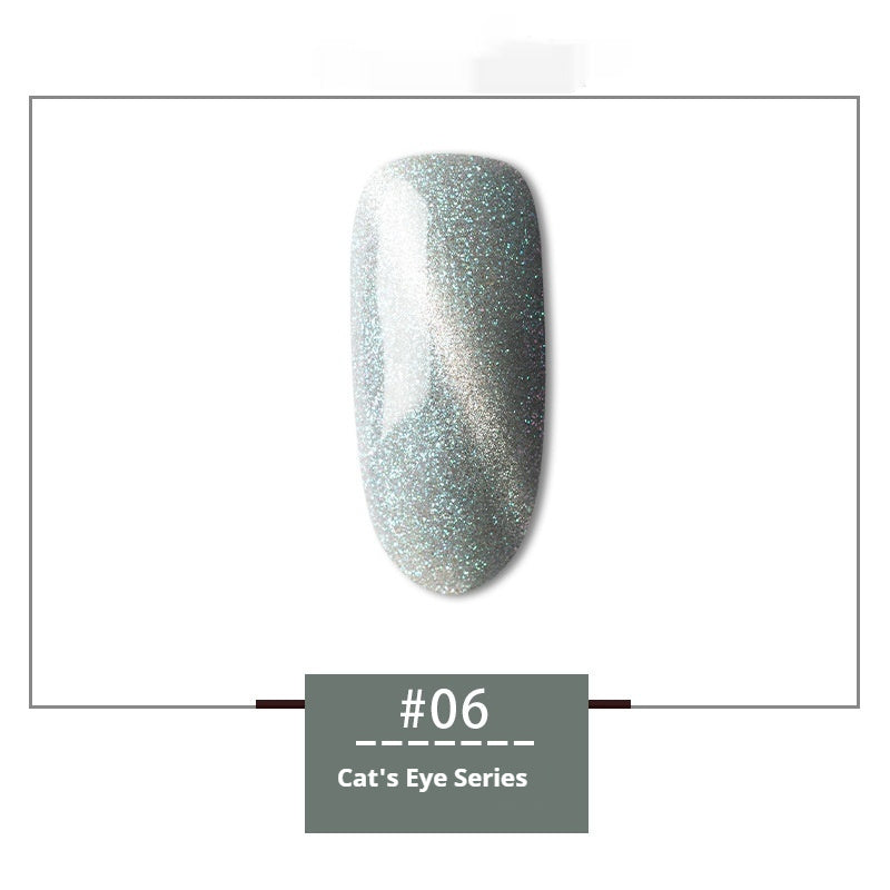 HKM-120147 Rainbow Cat Eye Nail Polish Gel - 30 Vibrant Colors, 12ml, Smudge Resistant