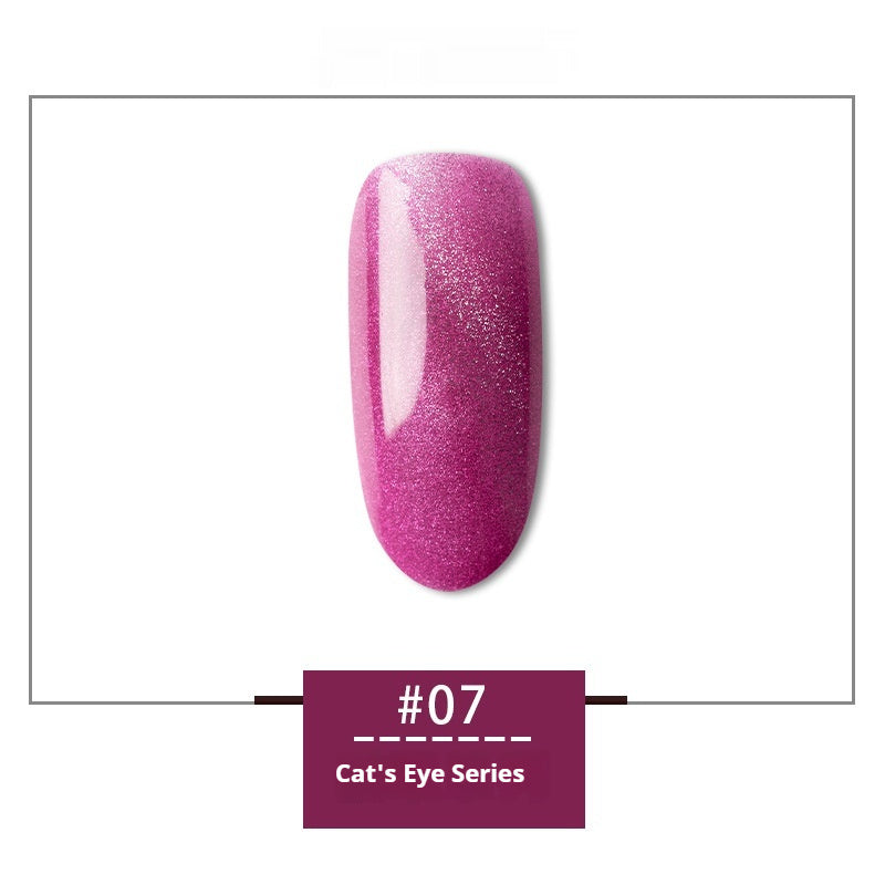 HKM-120147 Rainbow Cat Eye Nail Polish Gel - 30 Vibrant Colors, 12ml, Smudge Resistant