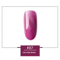 HKM-120147 Rainbow Cat Eye Nail Polish Gel - 30 Vibrant Colors, 12ml, Smudge Resistant