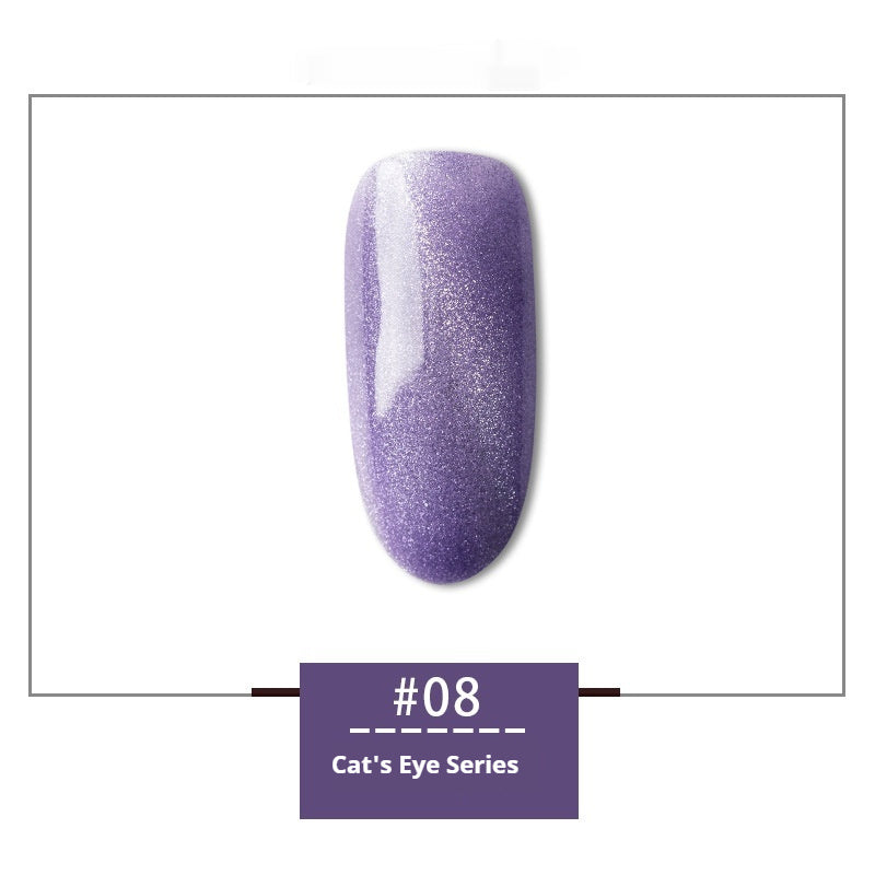 HKM-120147 Rainbow Cat Eye Nail Polish Gel - 30 Vibrant Colors, 12ml, Smudge Resistant