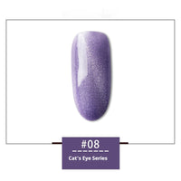 HKM-120147 Rainbow Cat Eye Nail Polish Gel - 30 Vibrant Colors, 12ml, Smudge Resistant
