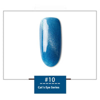 HKM-120147 Rainbow Cat Eye Nail Polish Gel - 30 Vibrant Colors, 12ml, Smudge Resistant