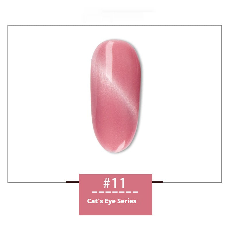 HKM-120147 Rainbow Cat Eye Nail Polish Gel - 30 Vibrant Colors, 12ml, Smudge Resistant