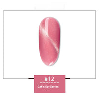 HKM-120147 Rainbow Cat Eye Nail Polish Gel - 30 Vibrant Colors, 12ml, Smudge Resistant