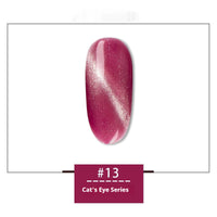 HKM-120147 Rainbow Cat Eye Nail Polish Gel - 30 Vibrant Colors, 12ml, Smudge Resistant