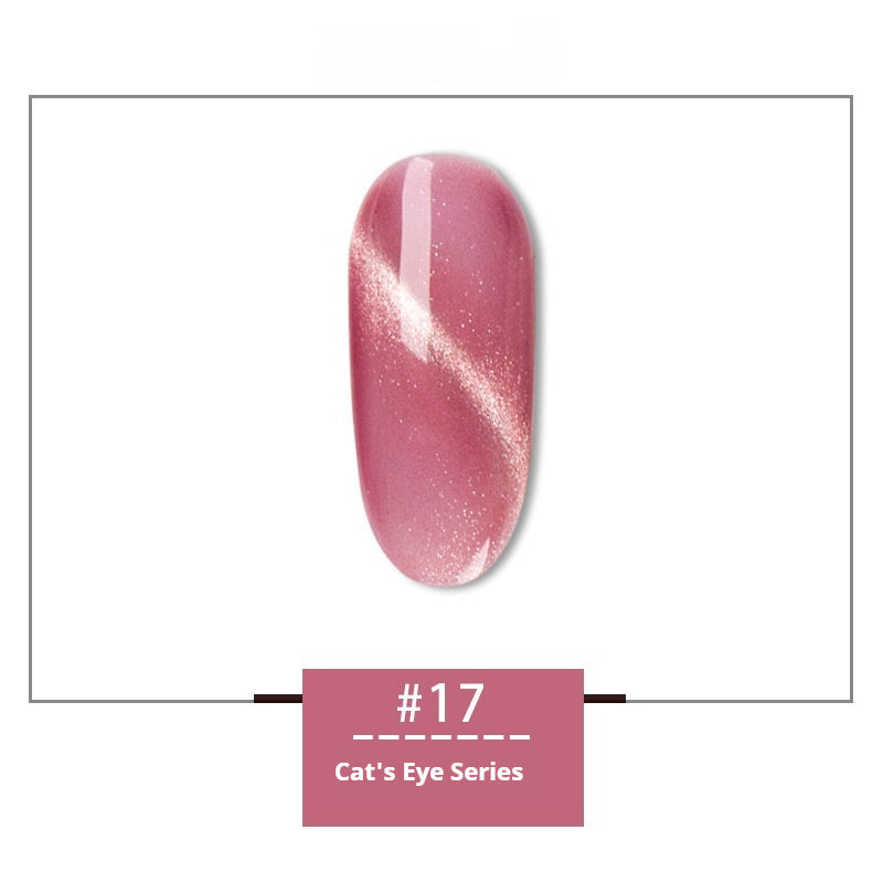 HKM-120147 Rainbow Cat Eye Nail Polish Gel - 30 Vibrant Colors, 12ml, Smudge Resistant