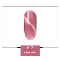 HKM-120147 Rainbow Cat Eye Nail Polish Gel - 30 Vibrant Colors, 12ml, Smudge Resistant