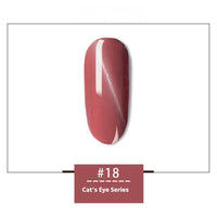 HKM-120147 Rainbow Cat Eye Nail Polish Gel - 30 Vibrant Colors, 12ml, Smudge Resistant