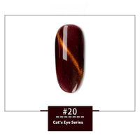 HKM-120147 Rainbow Cat Eye Nail Polish Gel - 30 Vibrant Colors, 12ml, Smudge Resistant