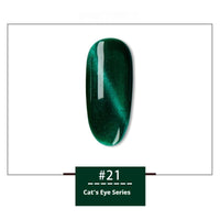 HKM-120147 Rainbow Cat Eye Nail Polish Gel - 30 Vibrant Colors, 12ml, Smudge Resistant