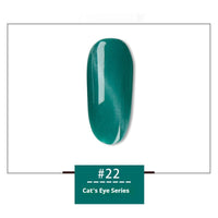 HKM-120147 Rainbow Cat Eye Nail Polish Gel - 30 Vibrant Colors, 12ml, Smudge Resistant