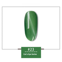 HKM-120147 Rainbow Cat Eye Nail Polish Gel - 30 Vibrant Colors, 12ml, Smudge Resistant