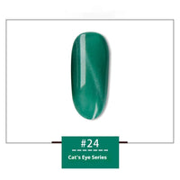 HKM-120147 Rainbow Cat Eye Nail Polish Gel - 30 Vibrant Colors, 12ml, Smudge Resistant