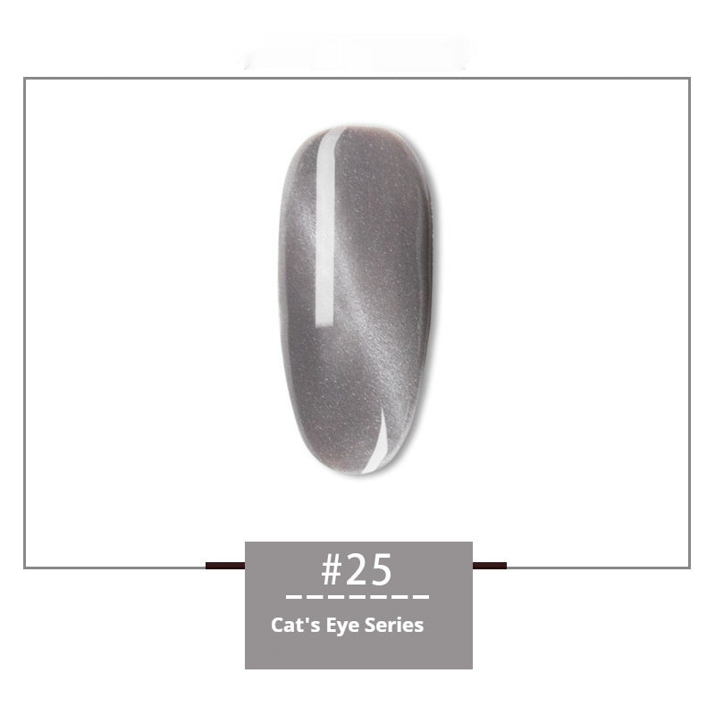 HKM-120147 Rainbow Cat Eye Nail Polish Gel - 30 Vibrant Colors, 12ml, Smudge Resistant