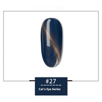 HKM-120147 Rainbow Cat Eye Nail Polish Gel - 30 Vibrant Colors, 12ml, Smudge Resistant
