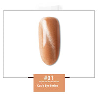 HKM-120147 Rainbow Cat Eye Nail Polish Gel - 30 Vibrant Colors, 12ml, Smudge Resistant