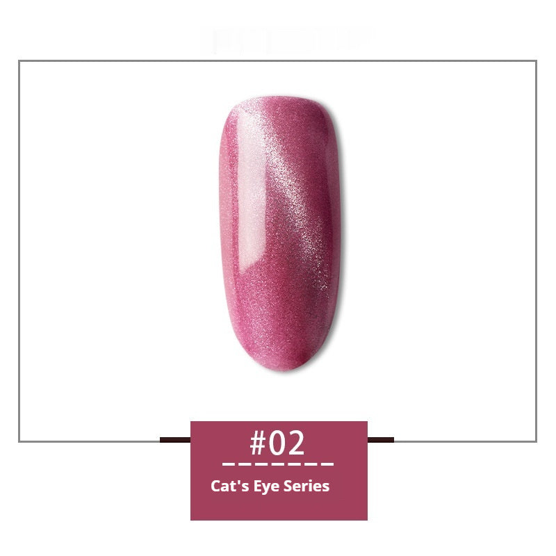 HKM-120147 Rainbow Cat Eye Nail Polish Gel - 30 Vibrant Colors, 12ml, Smudge Resistant