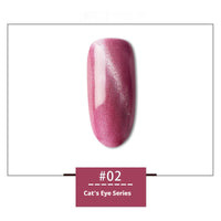 HKM-120147 Rainbow Cat Eye Nail Polish Gel - 30 Vibrant Colors, 12ml, Smudge Resistant