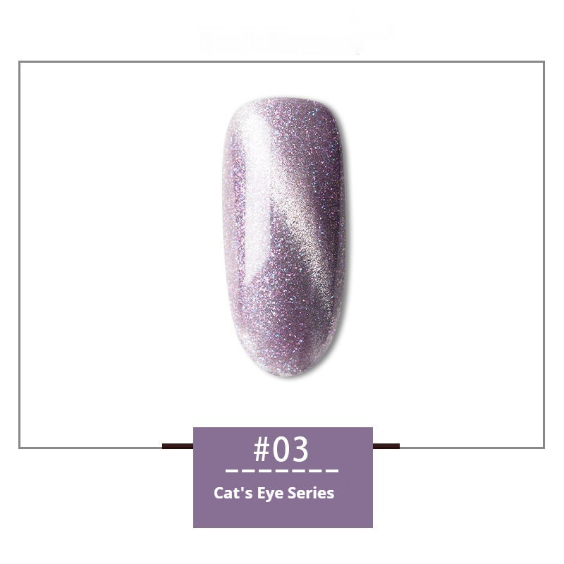 HKM-120147 Rainbow Cat Eye Nail Polish Gel - 30 Vibrant Colors, 12ml, Smudge Resistant