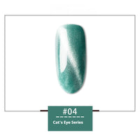 HKM-120147 Rainbow Cat Eye Nail Polish Gel - 30 Vibrant Colors, 12ml, Smudge Resistant